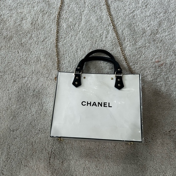 CHANEL Handbags - Chanel White Shopping Bag 2 Way Bag